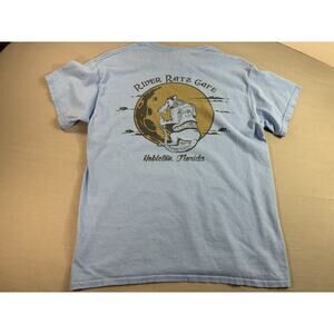 River Ratz Cafe Dad Shirt Nobleton Florida Graphic Tee XL Y2K Bar Art Biker